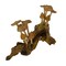 Wood Mushroom Sculpture Natural Tabletop Figurine Root Base Decor